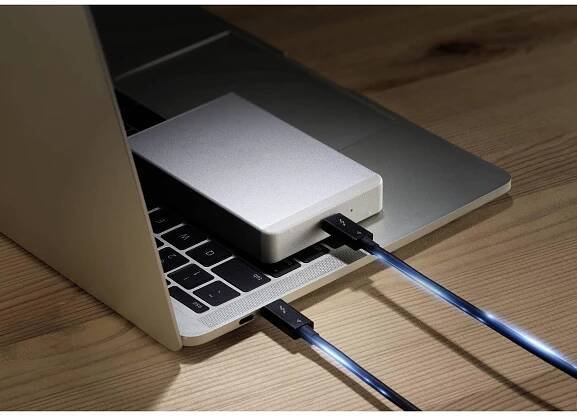 Renkforce Thunderbolt™ kabel Thunderbolt™ 4 Thunderbolt ™ (USB-C ®) zástrčka, Thunderbolt ™ (USB-C ®) zástrčka 0.80 m černá