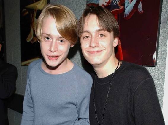 Macaulay Culkin and Kieran Culkin during Michael Jackson 30th Anniversary Celebration at Madison Square Garden in New York City, New York.