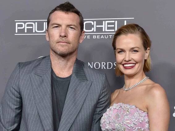 Sam Worthington and Lara Worthington attend the 2018 Baby2Baby Gala
