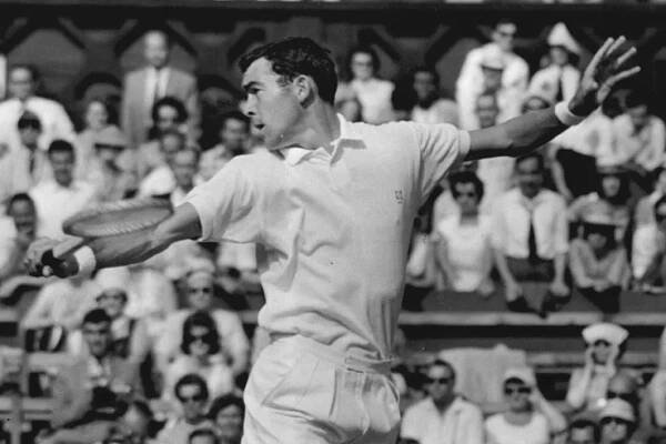 Mike Davies in action at Wimbledon