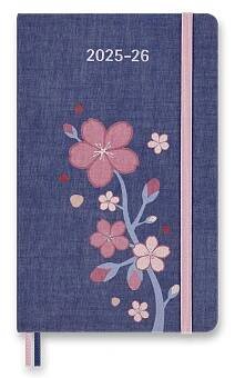 Obrázek produktu 18měsíční diář Moleskine 2025-26 Sakura  - tvrdé desky - L, týdenní, modrý