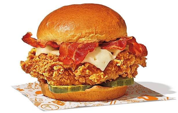 popeyes Spicy Bacon & Cheese Chicken Sandwich Combo