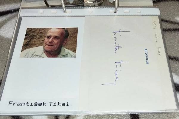 František Tikal. Autogram. Sport