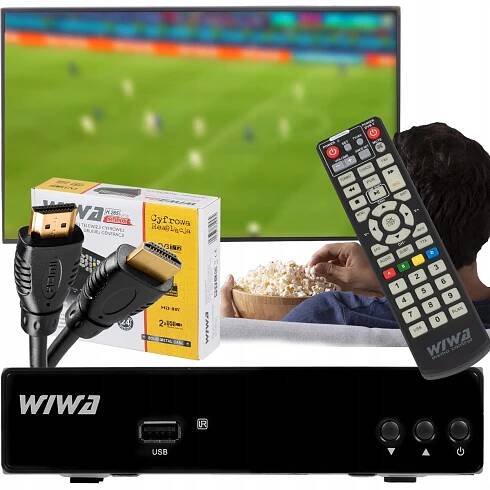Tuner DVB-T2 Wiwa H.265 2790Z + Kabel Libox LB0002-1 HDMI – HDMI 1 m