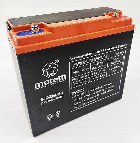 Akumulátor 12V 20Ah 6-DZM-20 elektrický skútr