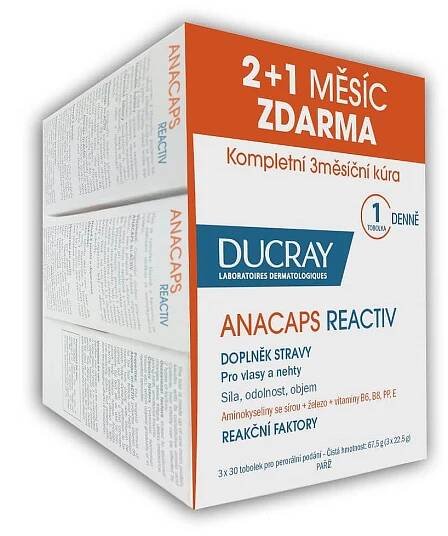 DUCRAY Anacaps Reactiv 30 tobolek (2+1 ZDARMA)
