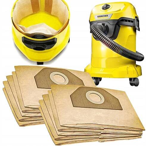 PAPÍROVÉ SÁČKY DO VYSAVAČE KARCHER WD3, SADA 10 KS