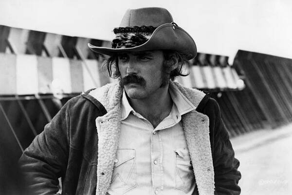 Dennis Hopper in a scene from "Easy Rider" in 1969.