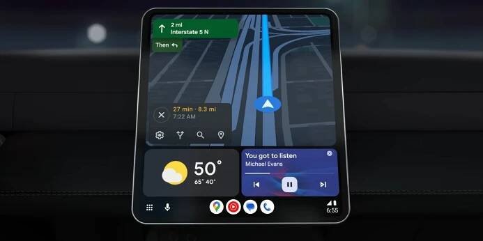 Když řídíte, Android Auto zablokuje některé aplikace. Opět je spustíte až po zastavení vozidla