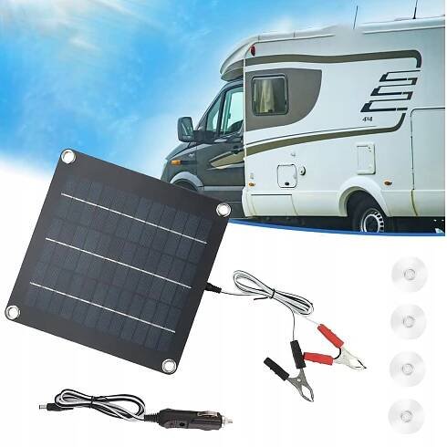 SOLÁRNÍ NABÍJEČKA SOLÁRNÍ PANEL 30W 12V PRO KARAVANY, AUTA