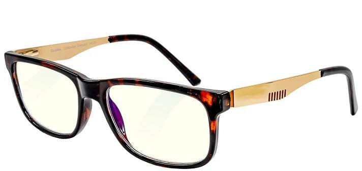 GLASSA, Blue Light Blocking Glasses PCG 02, +0,50 dio, hnědo zlaté