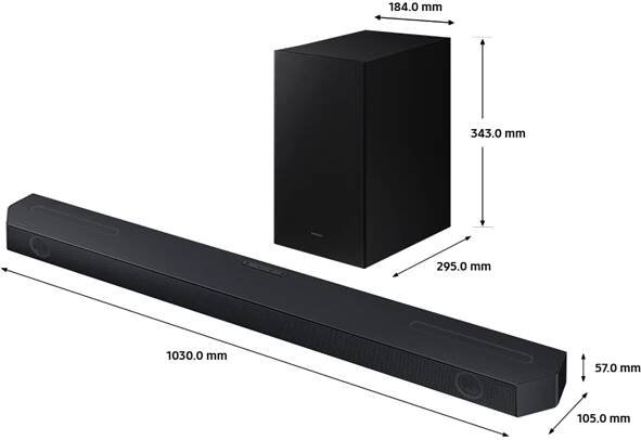 Q600C Q-Series Cinematic Soundbar with Subwoofer Black |