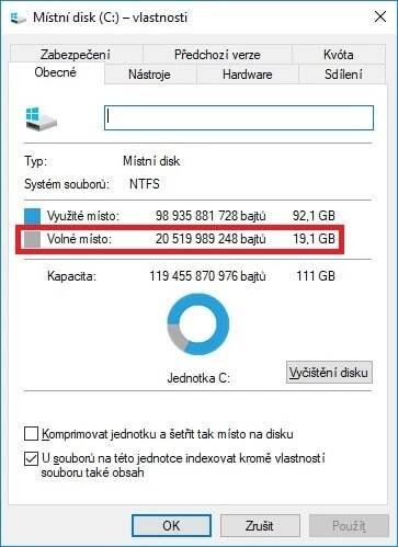 Vyčištění pevného disku ve Windows 10 - 08