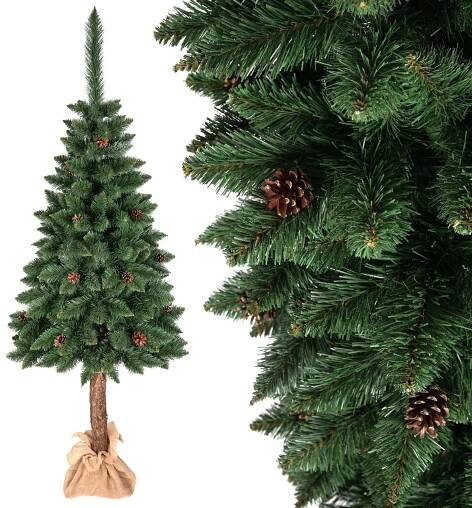 Vánoční stromek na kolíčku se šiškami 220 cm
