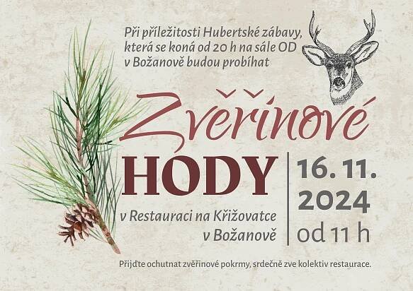 Restaurace Na Křižovatce - Zvěřinové hody 