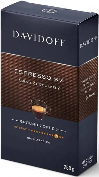 Mletá káva Davidoff Espresso 57 Dark & Chocolatey 250 gramů