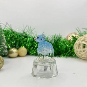 Levně Vánoční dekorace modrá ovečka