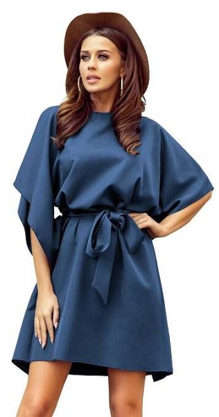Dámské šaty NUMOCO SOFIA A287-7 MODRÁ velikost: XXL/XXXL : ALTISPORT.cz
