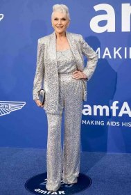 Maye Musk attends the amfAR Cannes Gala 2023 at Hotel du Cap-Eden-Roc on May 25, 2023 in Cap d'Antibes, France
