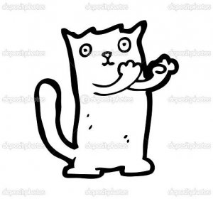 Stáhnout - Kreslená kočka — Ilustrace