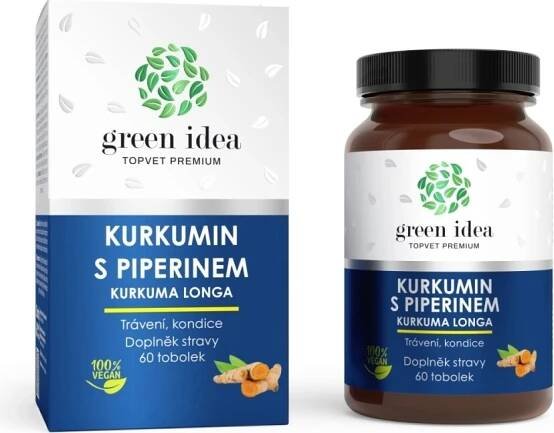 Green idea Kurkumin s piperinem bylinný extrakt 60 tablet
