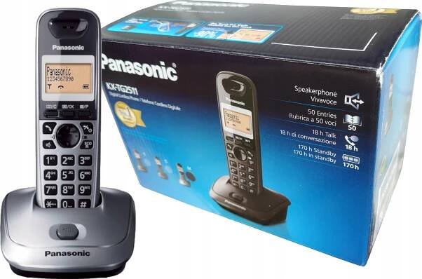 STOLNÍ TELEFON PANASONIC KX-TG2511JTM BEZDRÁTOVÝ ČERNO-ŠEDÝ