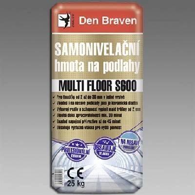 DEN BRAVEN Samonivelační hmota na podlahy MULTI FLOOR S600 25kg šedá