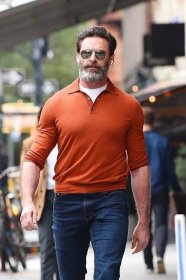 Hugh Jackman looks cool as a cat while out in Tribeca this morning.