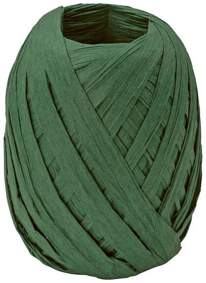 Stuha papírová RAFFIA tmavě zelená 7mm x 30m