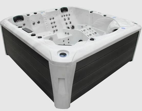 Poséidon Spa Divine Line RHODÉ M+L Midnight Opal/šedé bednění | Dům vířivek