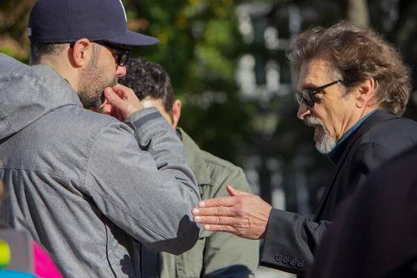 Nathan Catucci with Dennis Boutsikaris. 