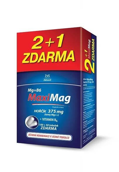 Zdrovit MaxiMag Hořčík 375 mg + B6 100+50 tobolek
