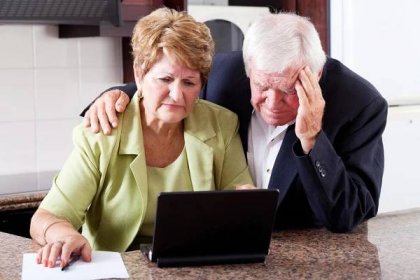 Nešťastný vedoucí pár starostí o výdaje — Stock Fotografie © michaeljung #10254602