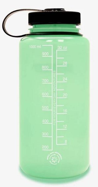 Láhve na pití Nalgene Wide-Mouth 1000ml Sustain Bottle Glow Green
