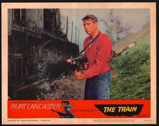 1965 The Train Lobby Card 11x14 Burt Lancaster Paul Scofield Jeanne Moreau - TvMovieCards.com