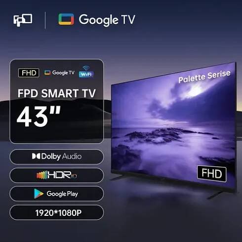 43 inch smart google tv with hdr 10 audio   built in   voice remote control 1080p full hd compatible with     us43gfs 2025 model for living room home theater streaming devices