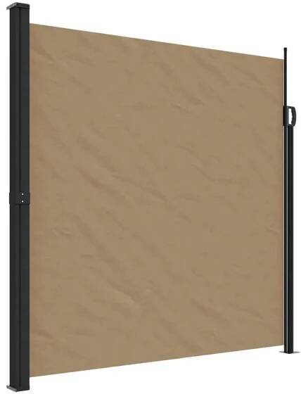 Skládací boční markýza, taupe, 200 x 600 cm