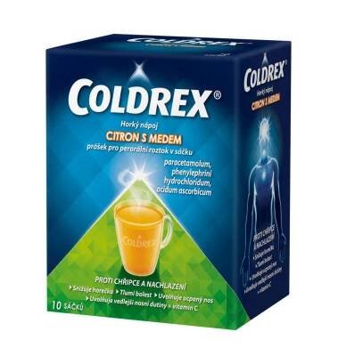 COLDREX Horký nápoj citron s medem 10 sáčků