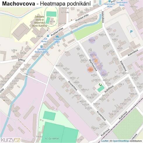 Mapa Machovcova - Firmy v ulici.