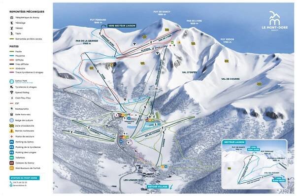 Trail map Le Mont-Dore