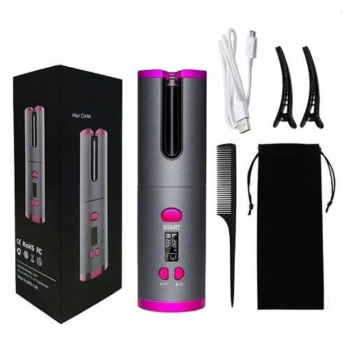 WIRELESS AUTO CURLER USB CHARGING - CORDLESS