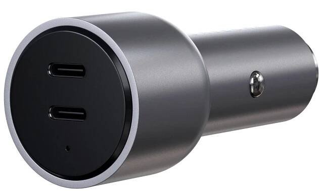 Satechi ST-U2C40CCM nabíjecí adaptér, 2x USB-C®, 40 W, stříbrná