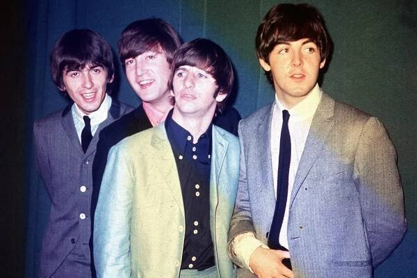 This 1964 file photo shows the British rock and roll group, the Beatles, from left, George Harrison, John Lennon, Ringo Starr and Paul McCartney, during their first U.S. tour.