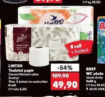 Kaufland Linteo toaletní papír nabídka