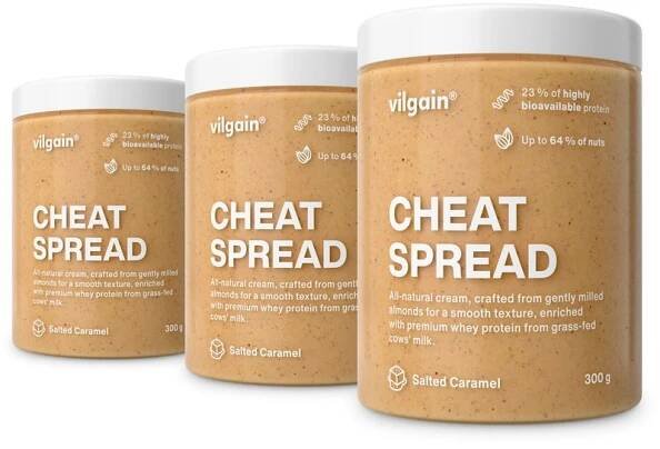 Vilgain Cheat Spread – 3× slaný karamel 300 g - Svět ořechů