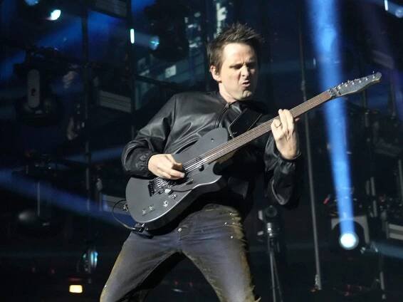 Matt Bellamy of Muse performing onstage