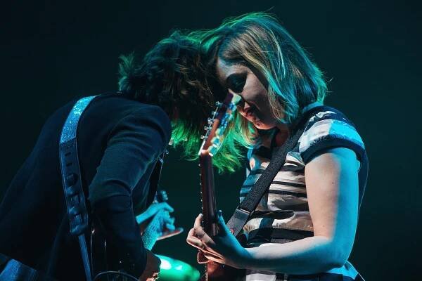 Sleater-Kinney perform during the 2015 Sasquatch Music Festival.