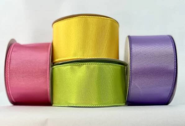 2.5" Trenna fine ribbed Taffeta wired ribbon
