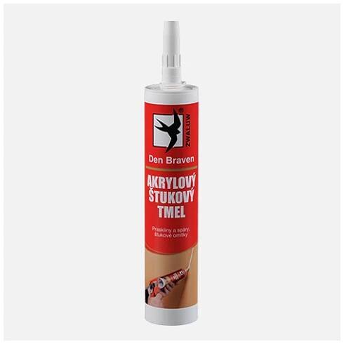 Akrylový štukový tmel Den Braven, kartuše 280 ml, bílá
