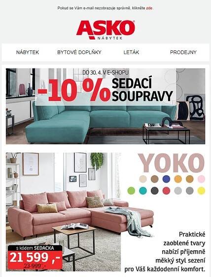 _SLEVA -10 % na SEDACÍ SOUPRAVY právě začíná!
